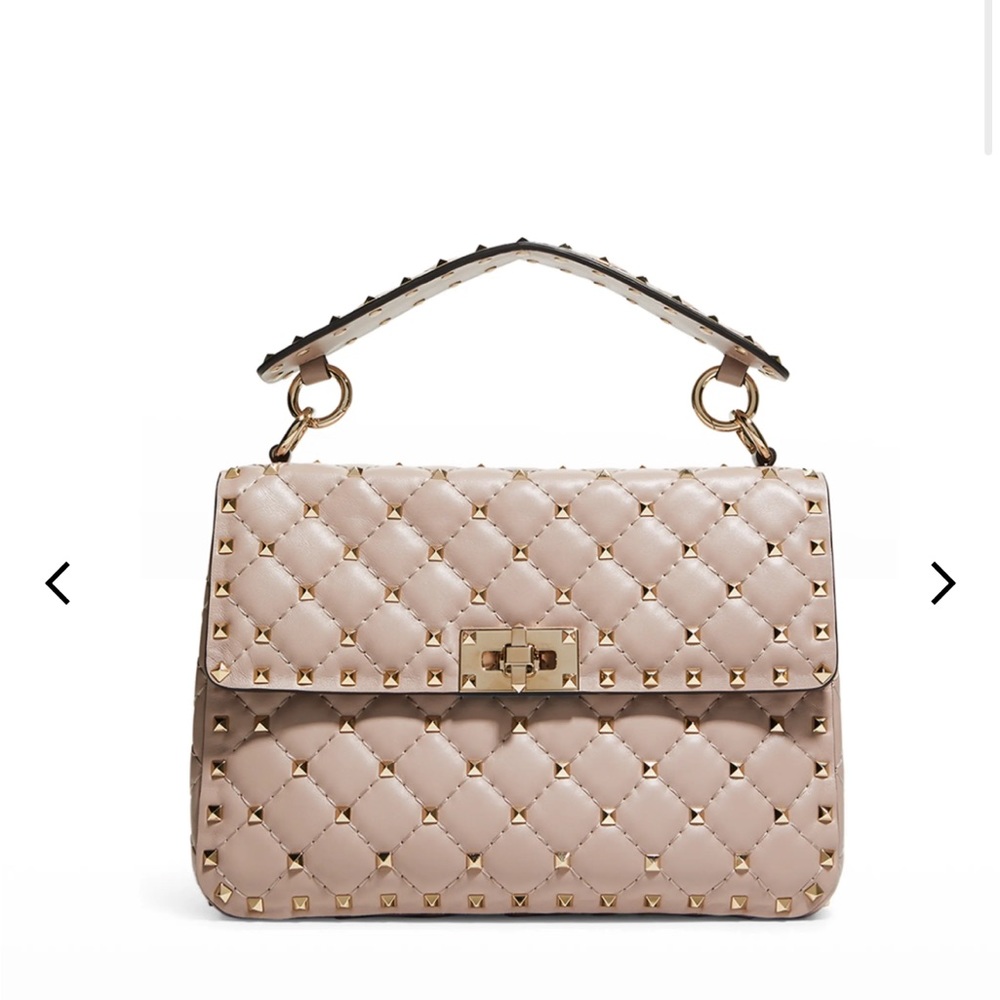 Valentino Garavani Rockstud Spike Medium Quilted Top-Handle Bag